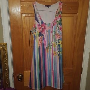 Material Girl Women's Flower Theme Dress Size XL